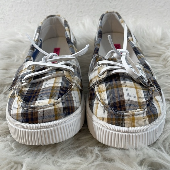 ROCK & CANDY Duffy Plaid Boat Shoes Loafers Size 10 - Picture 2 of 10